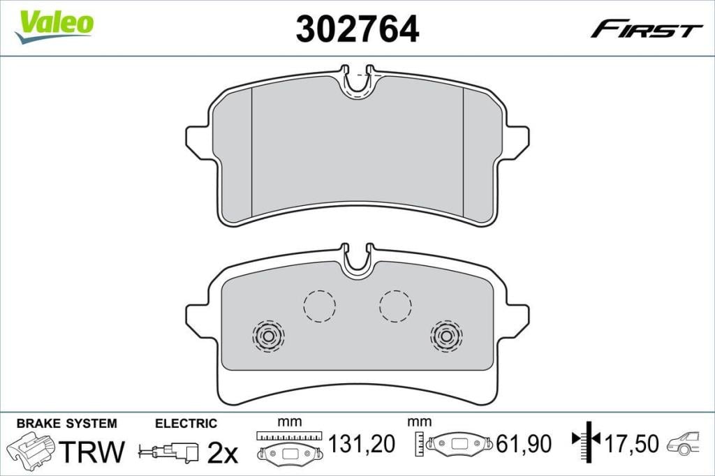 Jogo de 4 pastilhas de travão VALEO ref. 302764